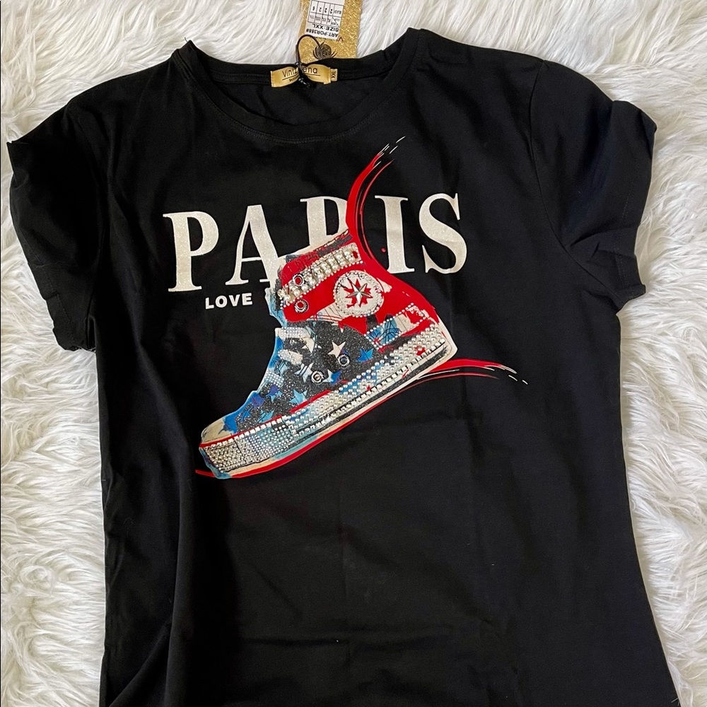 Plus Size Black Vinizbena Shirt